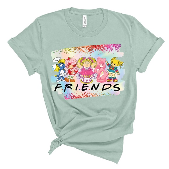 Friends 80’s Cartoon Custom T-Shirt - Picture 6 of 6